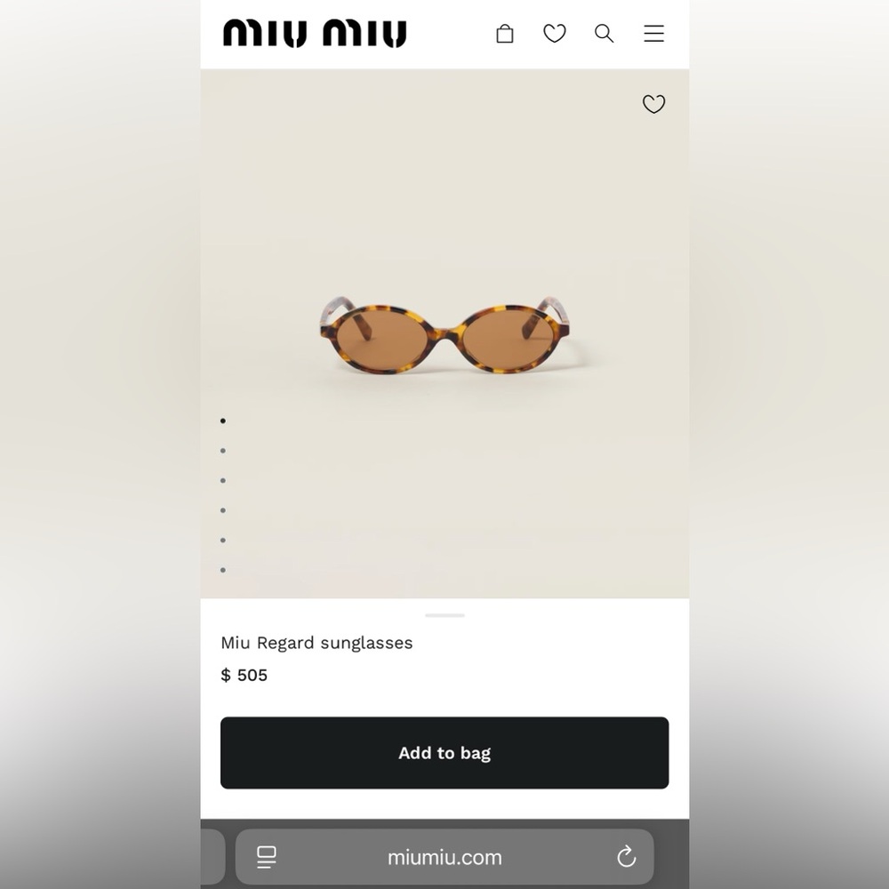 Miu Miu Regard oval sunglasses - Picture 9 of 10